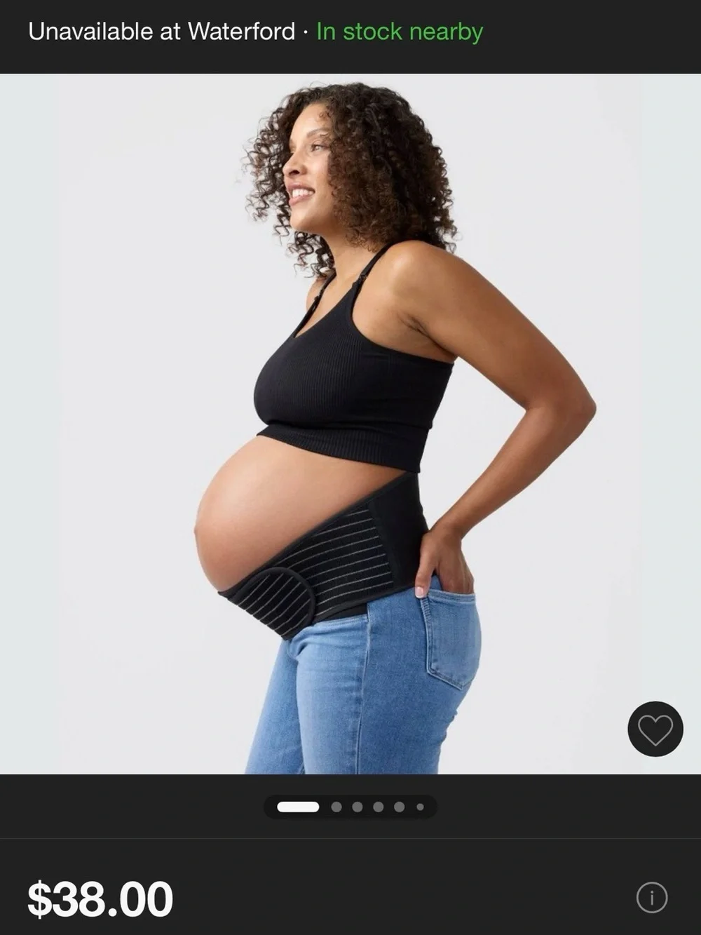 Isabel Maternity by Ingrid & Isabel Pregnancy Support Belt - Black L/XL